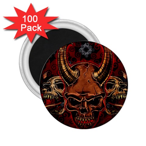 Evil Skulls 2.25  Magnet (100 pack)  from ArtsNow.com Front