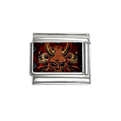 Evil Skulls Italian Charm (9mm) from ArtsNow.com Front