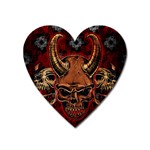 Evil Skulls Magnet (Heart)