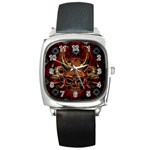 Evil Skulls Square Metal Watch