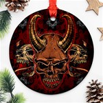 Evil Skulls Round Ornament (Two Sides)