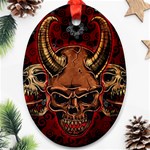 Evil Skulls Oval Ornament (Two Sides)