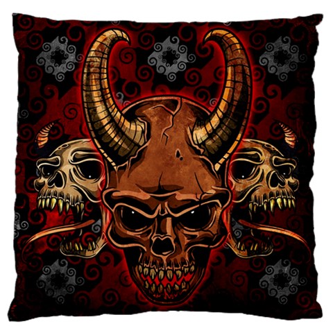 Evil Skulls Large Cushion Case (Two Sides) from ArtsNow.com Front