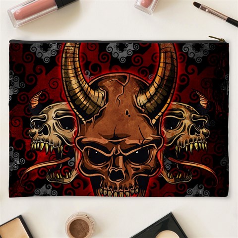 Evil Skulls Cosmetic Bag (XXXL) from ArtsNow.com Back