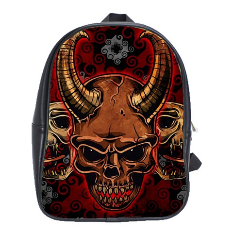 Evil Skulls School Bag (XL) from ArtsNow.com Front