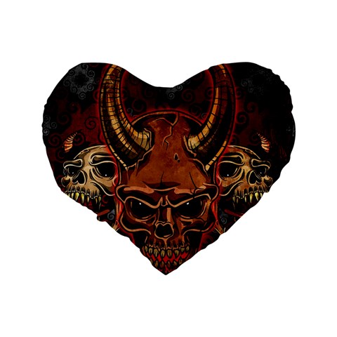 Evil Skulls 16  Premium Heart Shape Cushion  from ArtsNow.com Back