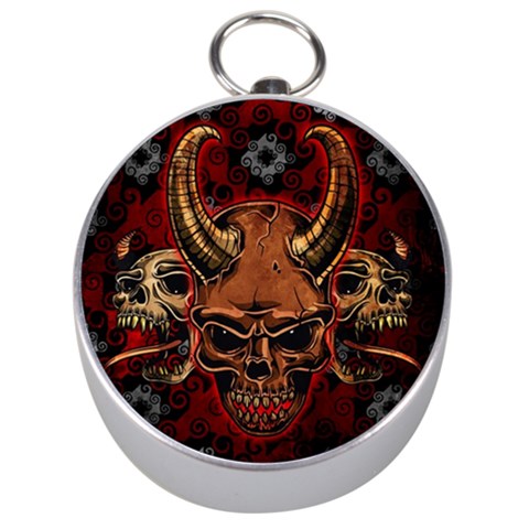 Evil Skulls Silver Compass from ArtsNow.com Front