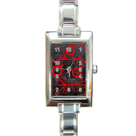 Tech Rectangular Italian Charm Watch from ArtsNow.com Front