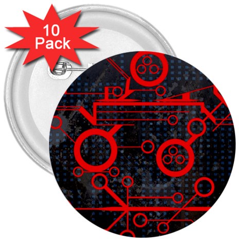 Tech 3  Button (10 pack) from ArtsNow.com Front