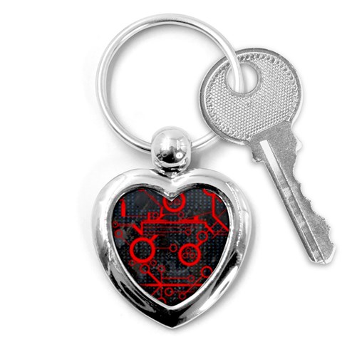 Tech Key Chain (Heart) from ArtsNow.com Front