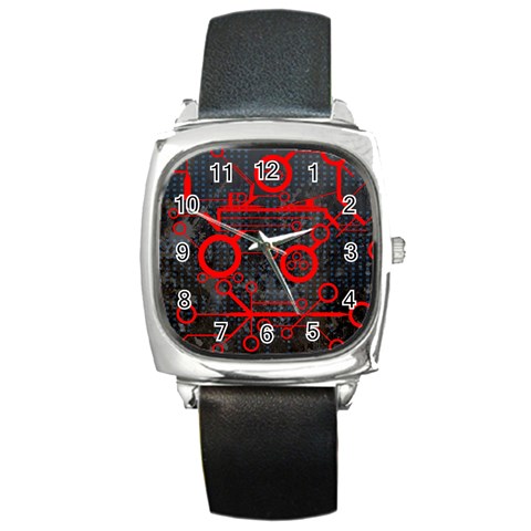 Tech Square Metal Watch from ArtsNow.com Front