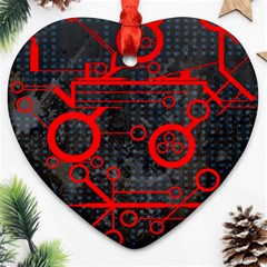 Tech Heart Ornament (Two Sides) from ArtsNow.com Front