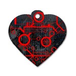 Tech Dog Tag Heart (One Side)