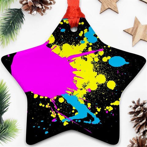 Splatter Ornament (Star) from ArtsNow.com Front