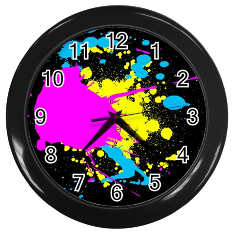 Splatter Wall Clock (Black) from ArtsNow.com Front