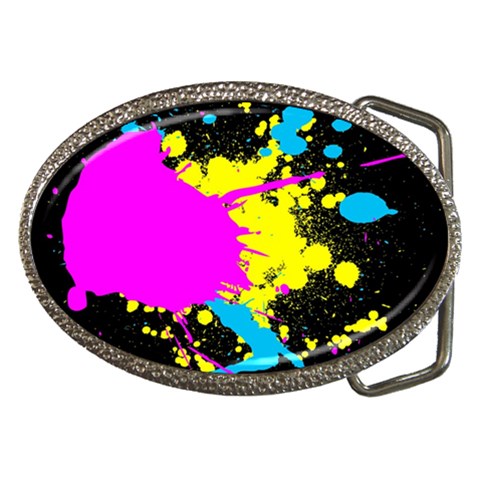 Splatter Belt Buckle from ArtsNow.com Front