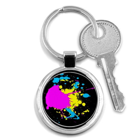 Splatter Key Chain (Round) from ArtsNow.com Front