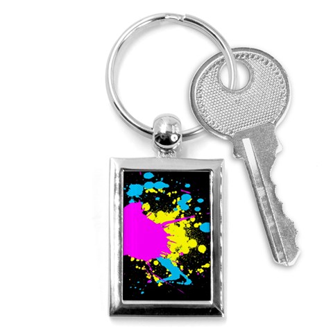 Splatter Key Chain (Rectangle) from ArtsNow.com Front