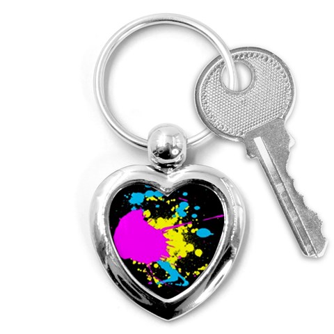 Splatter Key Chain (Heart) from ArtsNow.com Front