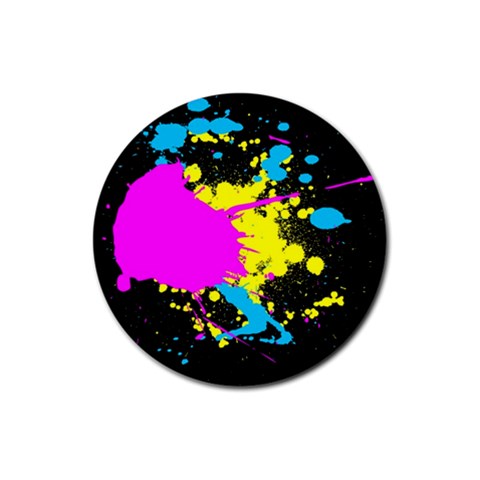 Splatter Rubber Round Coaster (4 pack) from ArtsNow.com Front