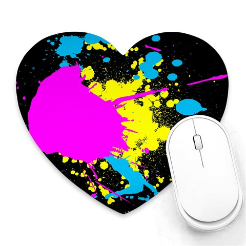 Splatter Heart Mousepad from ArtsNow.com Front