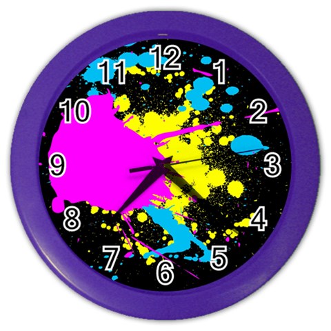 Splatter Color Wall Clock from ArtsNow.com Front