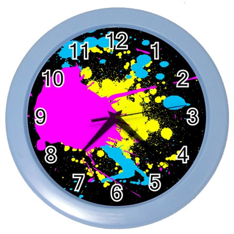 Splatter Color Wall Clock from ArtsNow.com Front