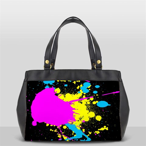 Splatter Oversize Office Handbag (One Side) from ArtsNow.com Front