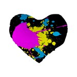 Splatter 16  Premium Heart Shape Cushion 