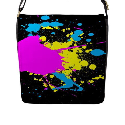 Splatter Flap Closure Messenger Bag (Large) from ArtsNow.com Front