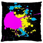 Splatter Large Flano Cushion Case (One Side)