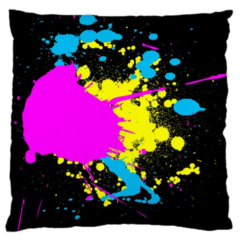 Splatter Large Flano Cushion Case (Two Sides) from ArtsNow.com Back