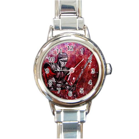 Knight Round Italian Charm Watch from ArtsNow.com Front