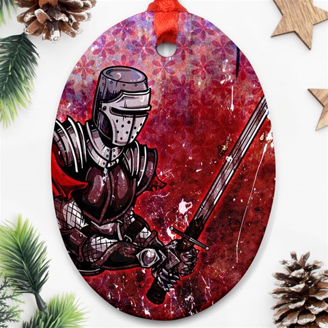 Knight Ornament (Oval) from ArtsNow.com Front