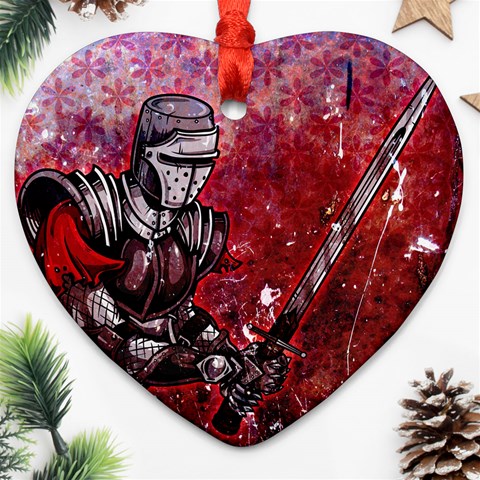 Knight Ornament (Heart) from ArtsNow.com Front