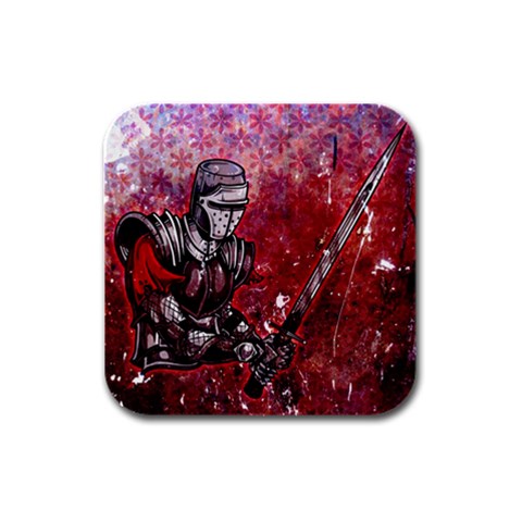 Knight Rubber Square Coaster (4 pack) from ArtsNow.com Front