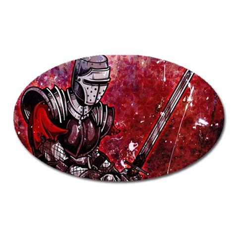 Knight Magnet (Oval) from ArtsNow.com Front