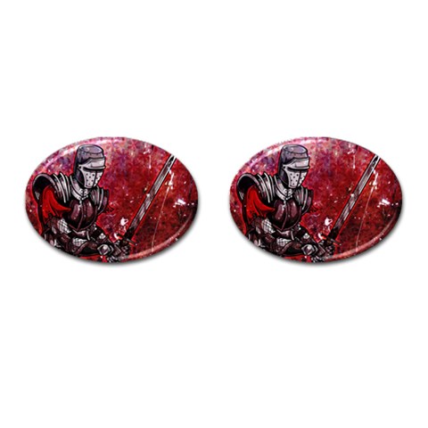 Knight Cufflinks (Oval) from ArtsNow.com Front(Pair)