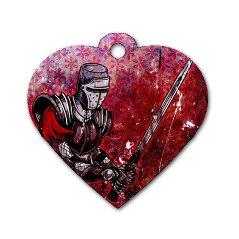 Knight Dog Tag Heart (One Side) from ArtsNow.com Front