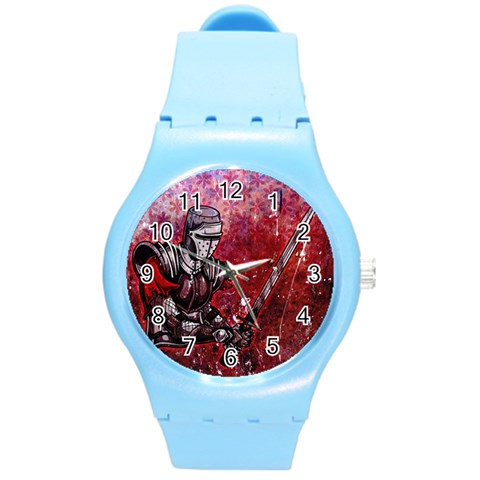 Knight Round Plastic Sport Watch Medium from ArtsNow.com Front