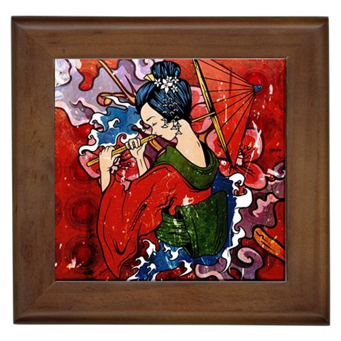 Geisha Framed Tile from ArtsNow.com Front