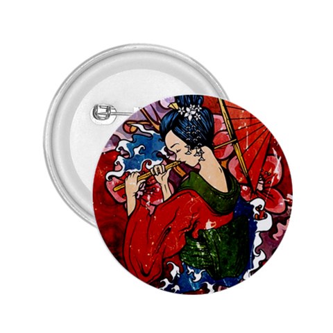 Geisha 2.25  Button from ArtsNow.com Front