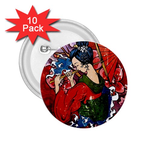 Geisha 2.25  Button (10 pack) from ArtsNow.com Front