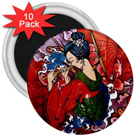 Geisha 3  Magnet (10 pack) from ArtsNow.com Front