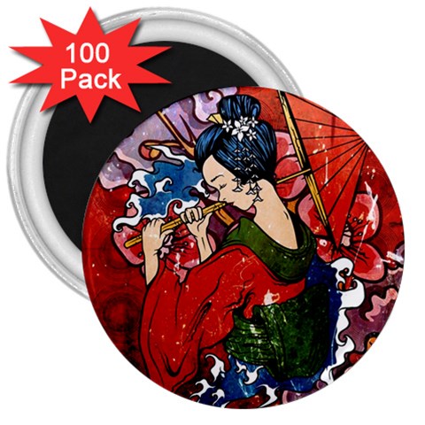 Geisha 3  Magnet (100 pack) from ArtsNow.com Front