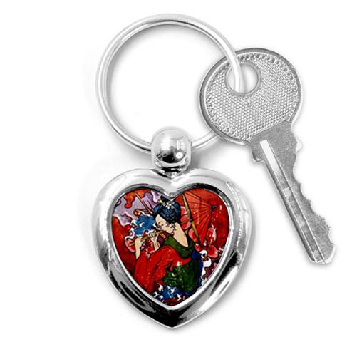 Geisha Key Chain (Heart) from ArtsNow.com Front