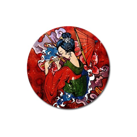 Geisha Magnet 3  (Round) from ArtsNow.com Front