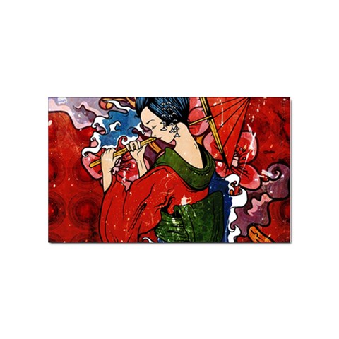 Geisha Sticker Rectangular (100 pack) from ArtsNow.com Front