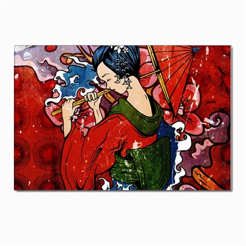 Geisha Postcard 4 x 6  (Pkg of 10) from ArtsNow.com Front