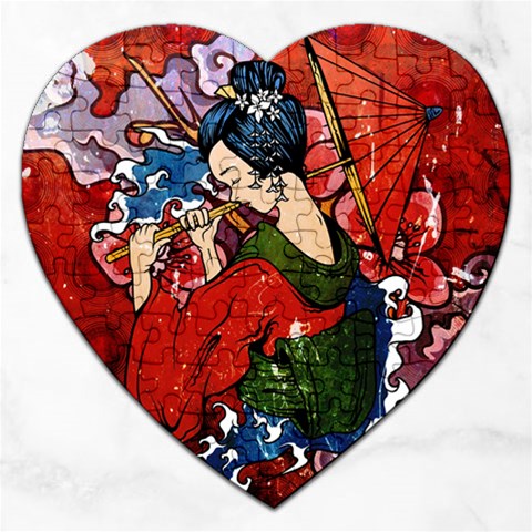 Geisha Jigsaw Puzzle (Heart) from ArtsNow.com Front